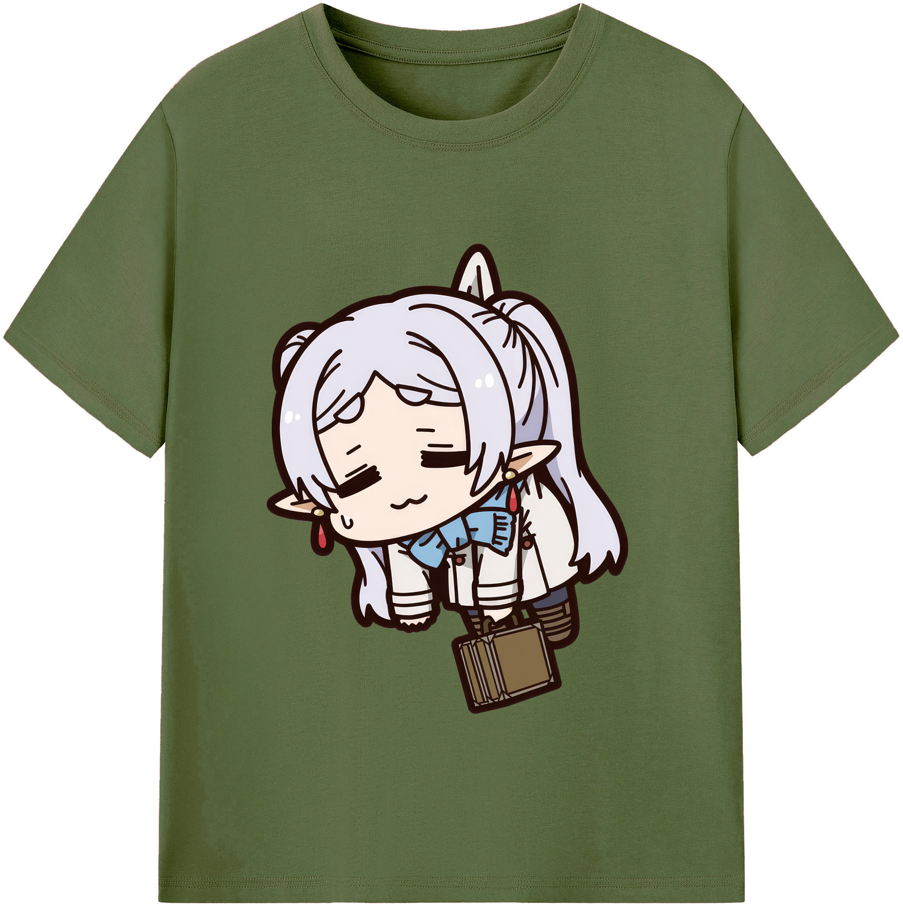 （画像用） 葬送のフリーレン Frieren 綿100％半袖Tシャツ（フロントプリント）
